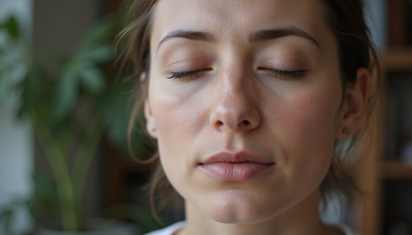 person doing mindfulness